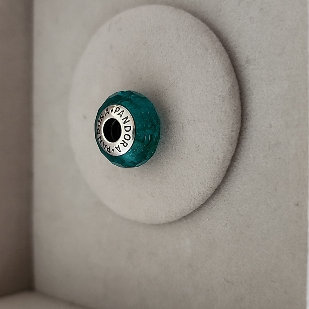 Pandora murano glass turquoise charm
